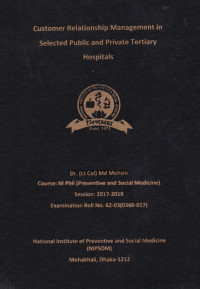Image of Customer Relationship Management in Selected Public and Private Tertiary Hospital