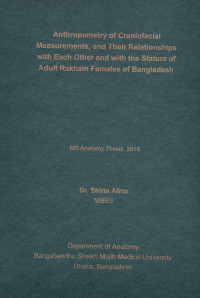 Image of Anthropometry of Craniofacial Measurements, and Their Relationships with Each Other and with the Stature of Adult Rakhain Females of Bangladesh