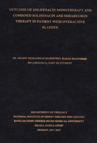 Image of Outcome of Solifenacin Monotherapy and Combined Solifenacin and Mirabegron Therapy in Patient with Overactive Bladder