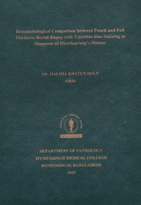 Image of Histopathological Comparison Between Punch and Full Thickness Rectal Biopsy with Toluidine blue Staining in Diagnosis of Hirschsprung's Disease