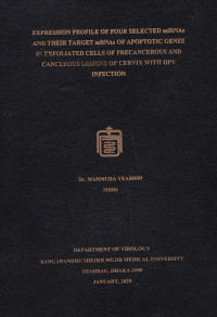Image of Expression Profle of Four Selected miRNas and Their Target mRNAs of Apoptotic Genes in Exfoliated Cells of Precancerous and Cancerous Lesions of Cervix with HPV Infection
