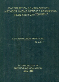 Image of KAP Study on Contraceptive Methods Among Defence Personnel In An Army Cantonment