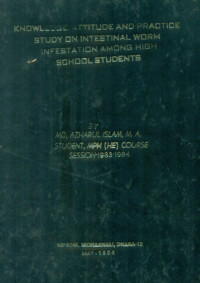 Image of Knowledge, attitude and practice study on intestation among high school stuents