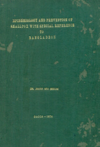Image of Epidemiology And Prevention Of Smallpox With Special Reference To Bangladesh