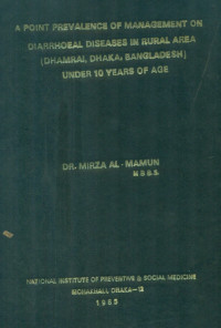 Image of A Point Prevalence Of Management On Diarrhoeal Diseases In Rural Area (Dhamrai, Dhaka, Bangladesh) Under 10 Years Of Age