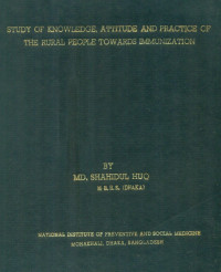Image of Study Of Knowledge, Attitude And Practice Of The Rural People Towards Immunization