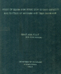 Image of Study Of Serum Iron Total Iron Binding Capacity And Proteins Of Mothers And Their Newborns