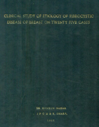 Image of Clinical Study Of Etiology Of Fibrocystic Disease Of Breast On Twenty Five Cases