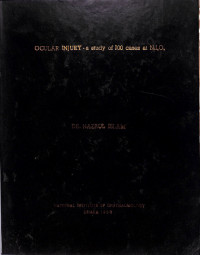 Image of OCULAR INJURY- a study of 100 Cases at N.I.O