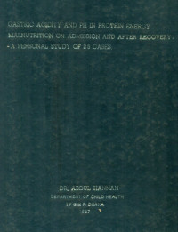 Image of Gastric Acidity And PH In Protein Energy Malnutrition On Admission And After Recovery: A Personal Study Of 25 Cases