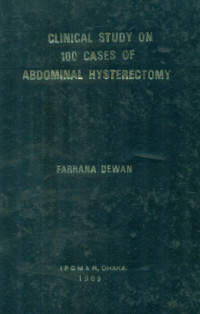 Image of Clinical Study On 100 Cases Of Abdominal Hysterectomy