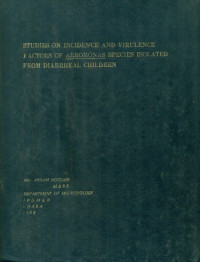 Image of Studies On Incidence And Virulence Factors Of Aeromonas Species Isolated From Diarrheal Children