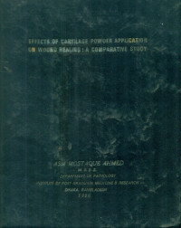 Image of Effects Of Cartilage Powder Application On Wound Healing : A Comparative Study
