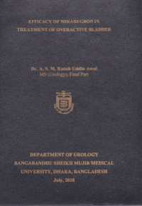 Image of EFFICACY OF MIRABEGRON IN TREATMENT OF OVERACTIVE BLADDER
