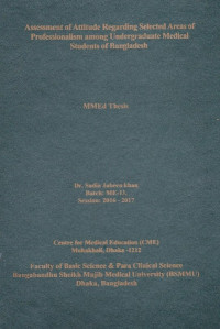 Image of Assessment of Attitude Regarding Selected Areas of Professionalism among Undergraduate Medical Students of Bangladesh