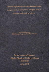 Image of Clinical significance of carcinoembryonic antigen and carbohydrate antigen 19-9 in patients with gastric cancer